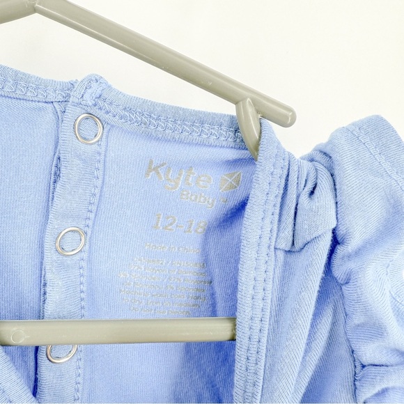 Kyte BABY Blue Pleated Sundress with Flutter Sleeves - Picture 3 of 4